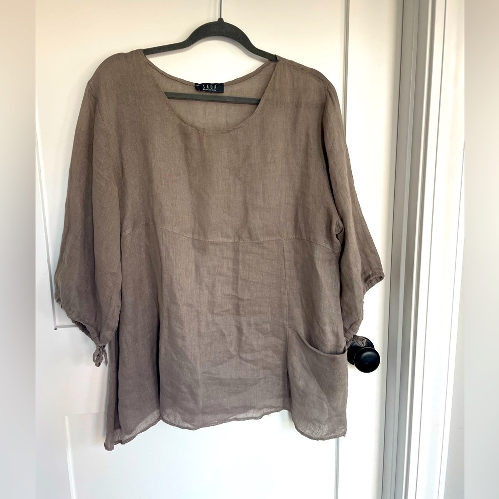 Saga Made in Italy Linen Top Woman’s Size Lg